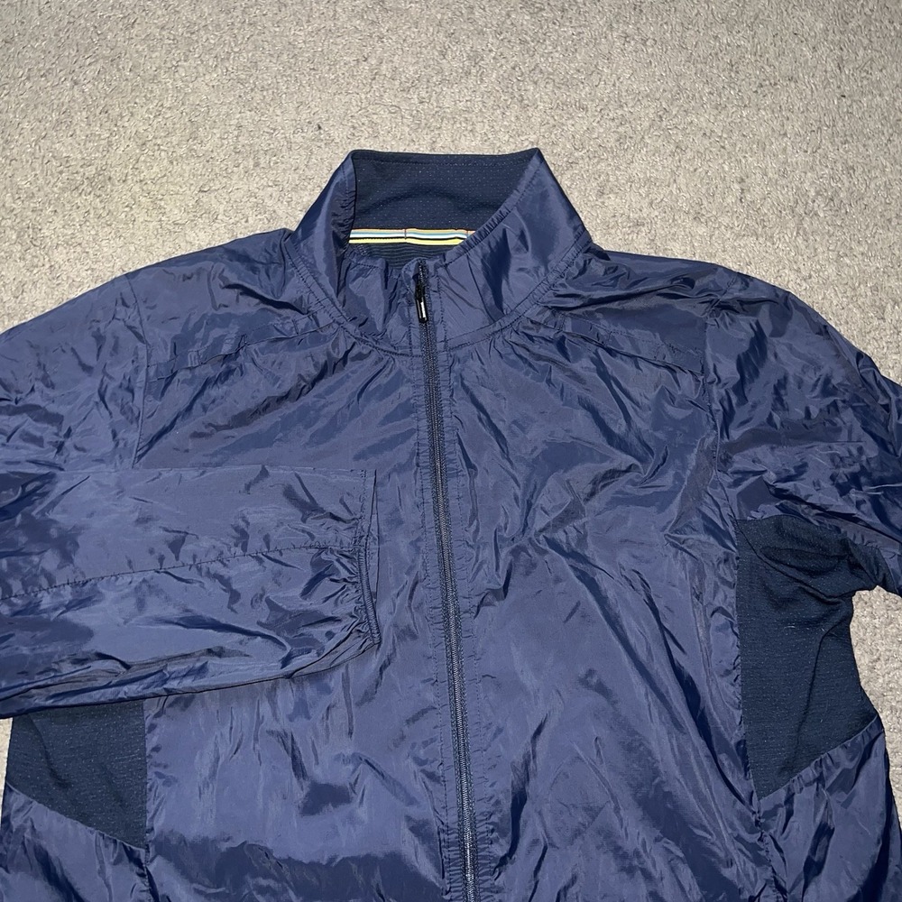 Smartwool Jacket Mens Large Blue Merino Sport Ultra Light Coat Hiking Ripstop - Picture 2 of 6